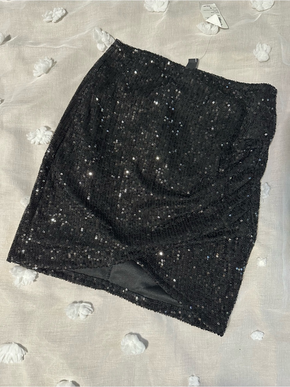 Windsor Black Sequin Mini Skirt